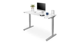 The UPLIFT 24" Deep Standing Desk (60" x 24" White Laminate Desktop) is a great compact computer desk for small spaces